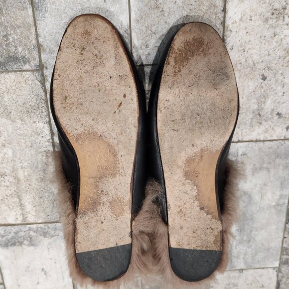 Gucci Black Princetown Slides, Authentic - Picture 8 of 9